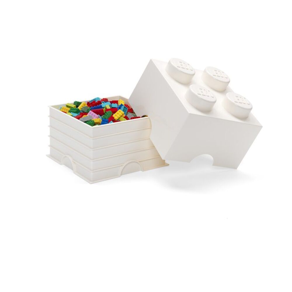 LEGO Stackable Storage Brick With 4 Knobs, White COLLECTIBLES